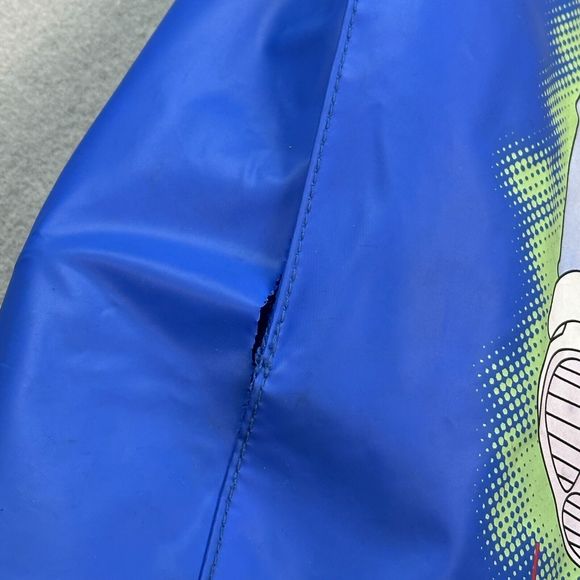 Vintage Pokemon Jacket Youth Size 5 Blue Nintendo Hooded Raincoat PVC Blastoise - Picture 8 of 16